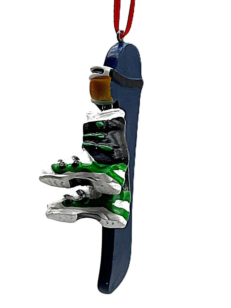 Kurt Adler 4.5in Resin Snowboard Personalization Ornament for Christmas - Image 1